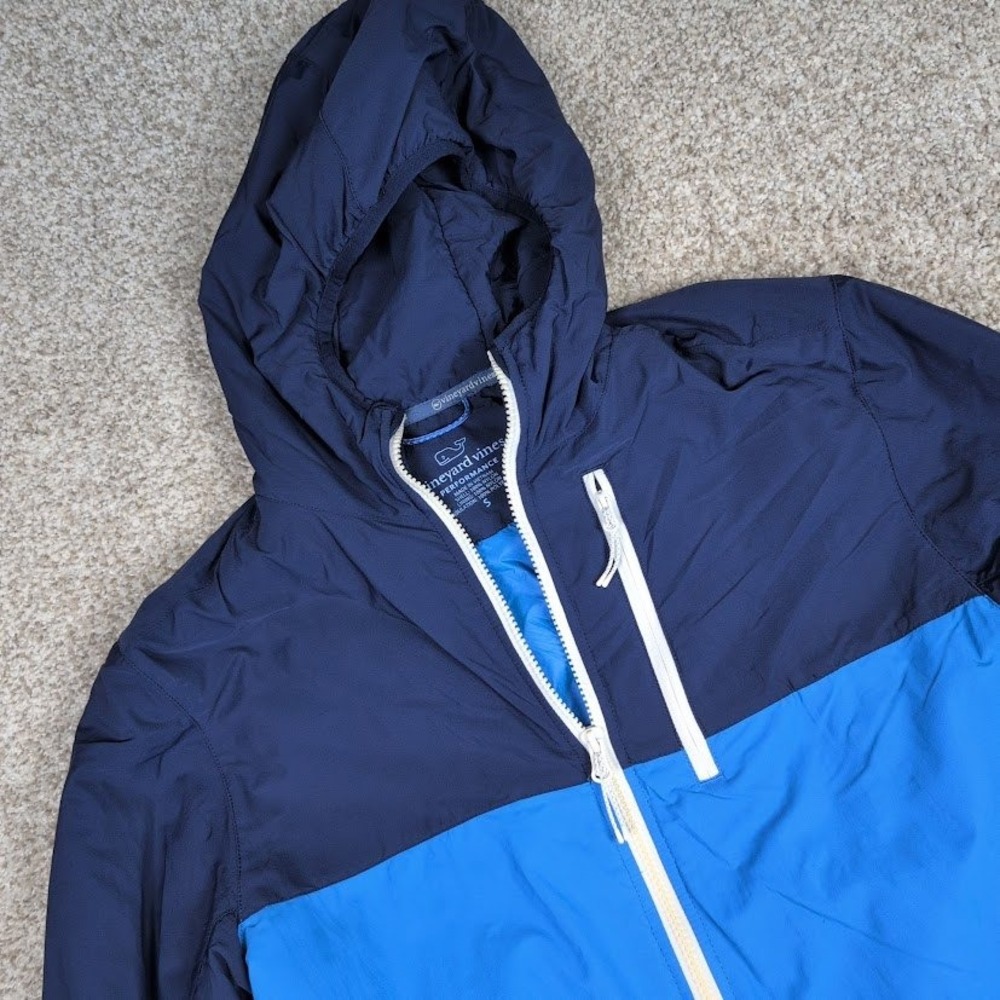 Vineyard‎ Vines Performance Jacket Men's Small Color Block Full Zip Hooded